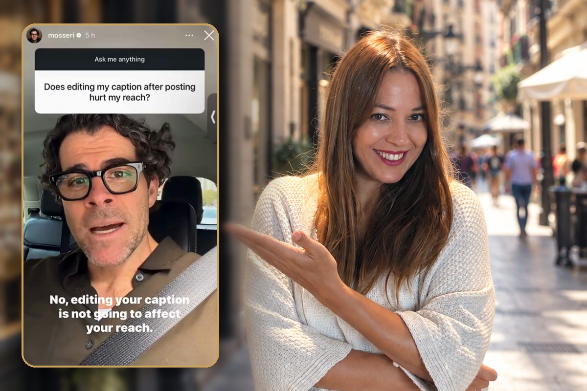 Sarai Merino señala la respuesta del jefe de Instagram: editar una publicación de Instagram no afecta al alcance